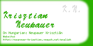 krisztian neupauer business card